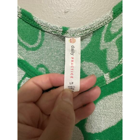 Daily Practice by Anthropologie Terry Jacquard Slim Dress Green Large - Picture 3 of 7